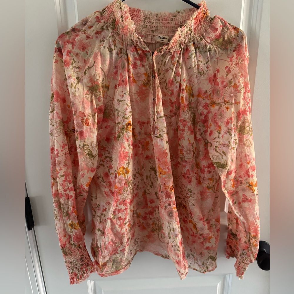 Dylan 100% cotton floral blouse